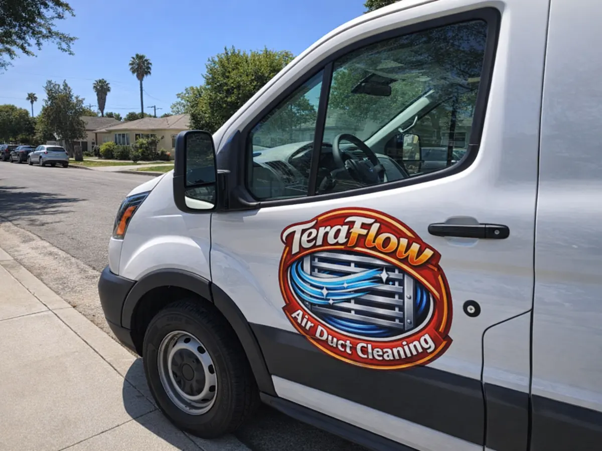 Service van arriving on a Camarillo, CA street — local same-day coverage